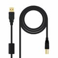 Miniatyrbild 3 av 11: USB 2.0 A till USB B Kabel NANOCABLE 10.01.1205 Svart 5 m