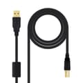 Miniatyrbild 4 av 11: USB 2.0 A till USB B Kabel NANOCABLE 10.01.1205 Svart 5 m
