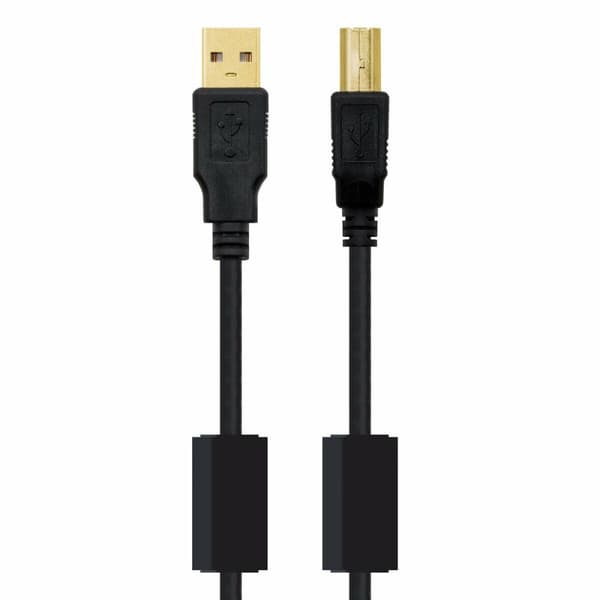 USB 2.0 A till USB B Kabel NANOCABLE 10.01.1205 Svart 5 m