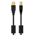 Miniatyrbild 6 av 11: USB 2.0 A till USB B Kabel NANOCABLE 10.01.1205 Svart 5 m