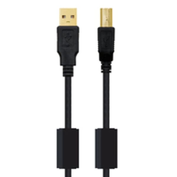 USB 2.0 A till USB B Kabel NANOCABLE 10.01.1205 Svart 5 m
