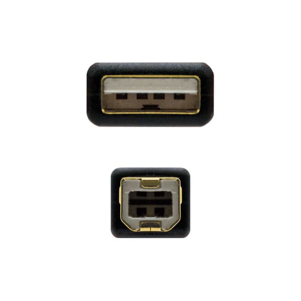 USB 2.0 A till USB B Kabel NANOCABLE 10.01.1205 Svart 5 m