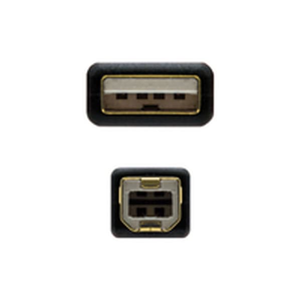 USB 2.0 A till USB B Kabel NANOCABLE 10.01.1205 Svart 5 m