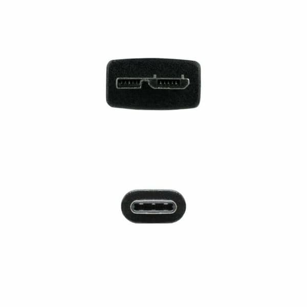 USB-kabel till mikro-USB NANOCABLE 10.01.1201-BK Svart 1 m (1 antal)