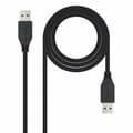 Miniatyrbild 3 av 5: USB 3.0 A till USB A Kabel NANOCABLE 10.01.1002-BK Svart 2 m