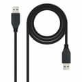 Miniatyrbild 1 av 5: USB 3.0 A till USB A Kabel NANOCABLE 10.01.1002-BK Svart 2 m