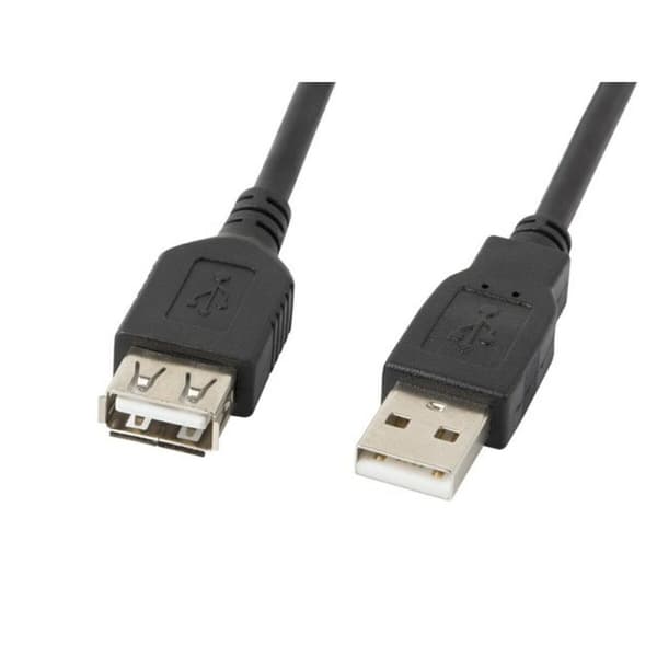 Skarvsladd USB Lanberg CA-USBE-10CC-0007-BK Svart 70 cm Hankontakt/Honkontakt