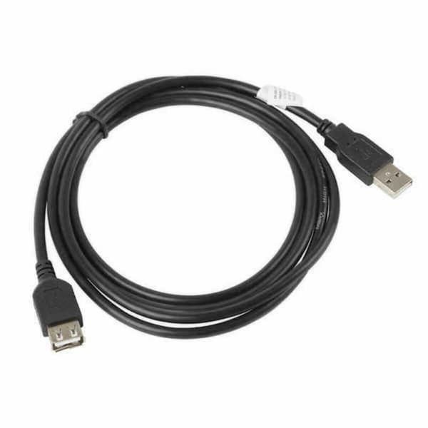 USB jatkojohto Lanberg CA-USBE-10CC-0018-BK Musta 1,8 m Urospistoke/Pistorasia (1 osaa)