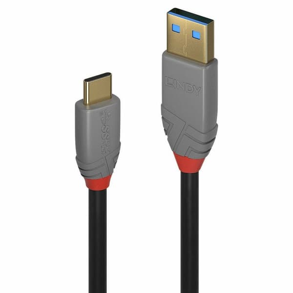 USB A til USB C-kabel LINDY 36912 Sort 1,5 m