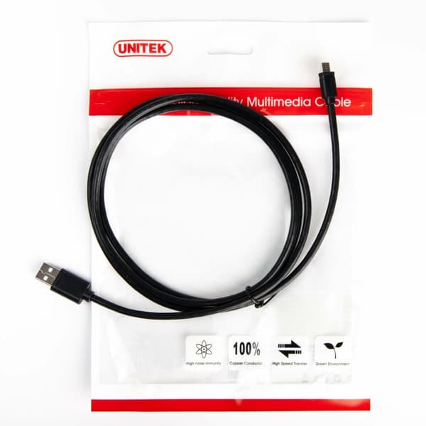 USB-kabel til micro USB Unitek Y-C435GBK Sort 3 m