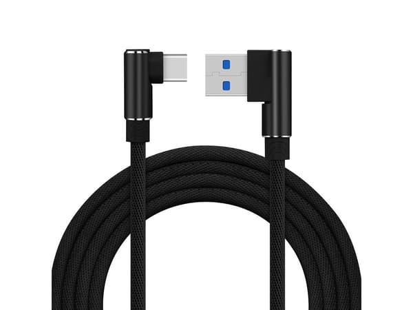 Vinklad USB till USB-C kabel - 1m