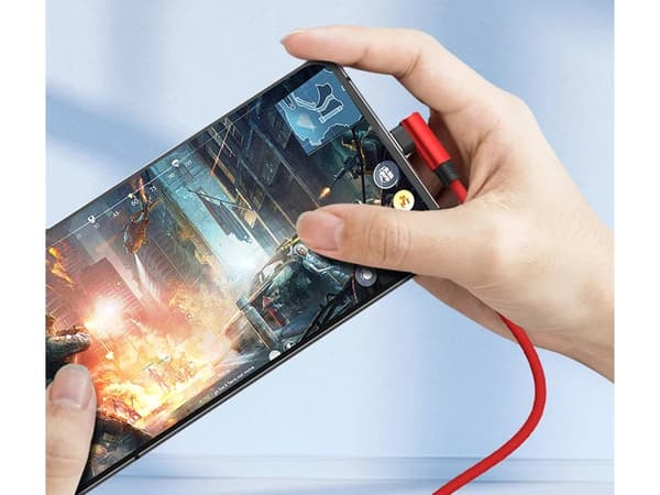 Vinklad USB till USB-C kabel - 1m