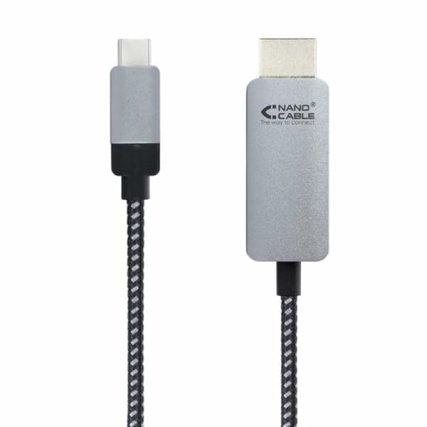 USB-C - HDMI kaapeli NANOCABLE 10.15.5102 1,8 m Musta