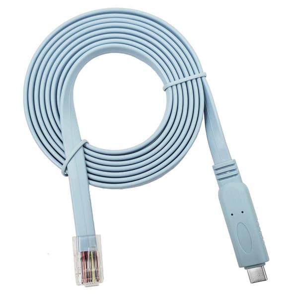 Cisco - konsolkabel till USB C till Rj45 Cisco-konsolkabel för MacBook-bärbara datorer (FTDI RS232 chip, 6 Ft/1,8 M)