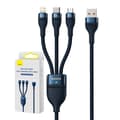 Miniatyrbillede 2 af 9: 3-i-1 USB-kabel Baseus Flash Series, USB-C + micro USB + Lightning, 100W, 1,2m (blå)