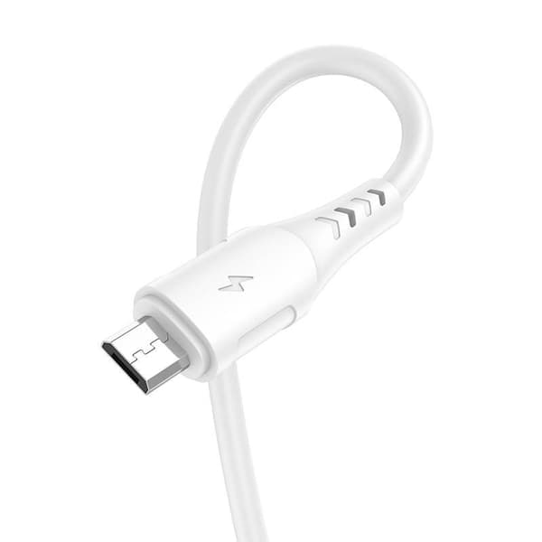 USB till mikro-USB-kabel VFAN Colorful X12, 3A, 1m (vit)