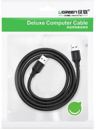 Tillbehör för anslutning, 10310 US102 USB 2.0 M-M UGREEN kabel 1,5m Svart, Ugreen