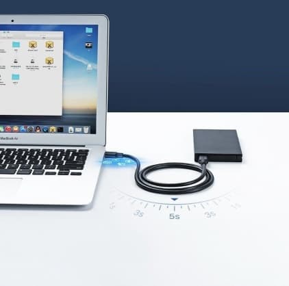 Tillbehör för anslutning, 10310 US102 USB 2.0 M-M UGREEN kabel 1,5m Svart, Ugreen