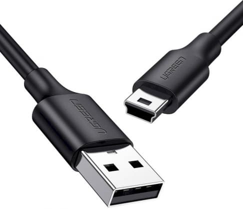 USB-kablar och laddare, Universal Mini USB-datakabel 1m Svart, Ugrön