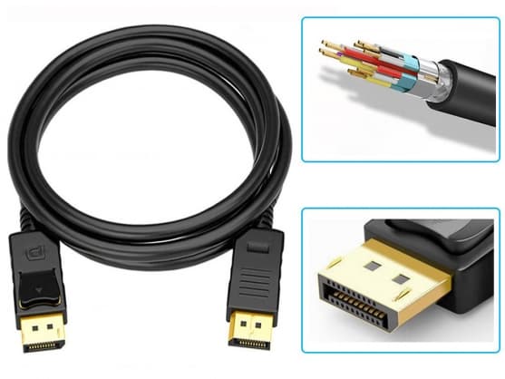 Liitäntätarvikkeet, DisplayPort - DisplayPort-kaapeli 2m musta, Fusion-tarvikkeet