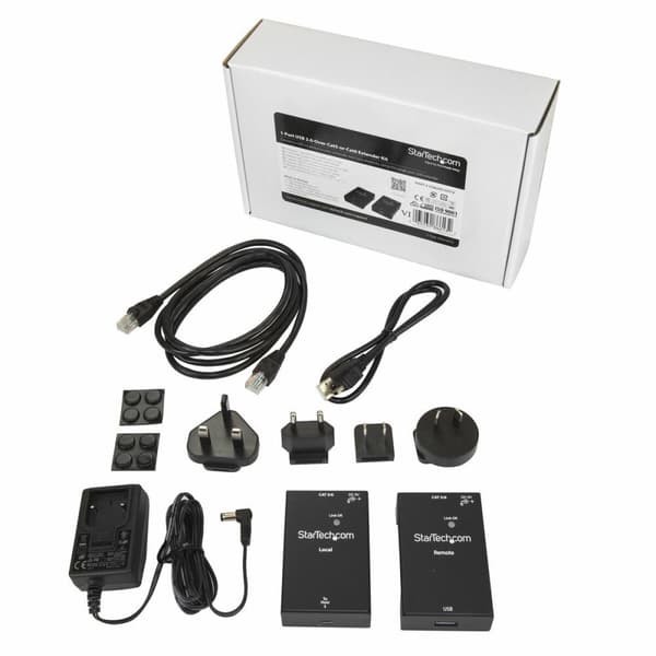Förlängning Startech USB2001EXTV          Svart