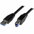 Miniatyrbild 1 av 3: USB A till USB B Kabel Startech USB3SAB5M Svart