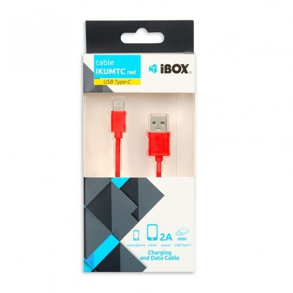 USB A till USB C Kabel Ibox IKUMTCR Röd 1 m