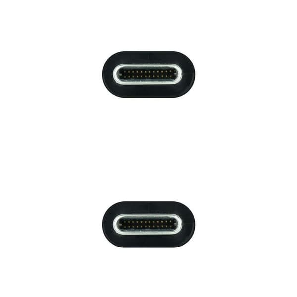 USB-C-kabel NANOCABLE 10.01.4100 Svart 50 cm (1 antal)