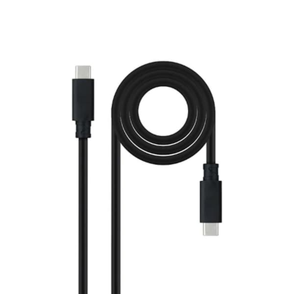 USB-C-kabel NANOCABLE 10.01.4100 Svart 50 cm (1 antal)