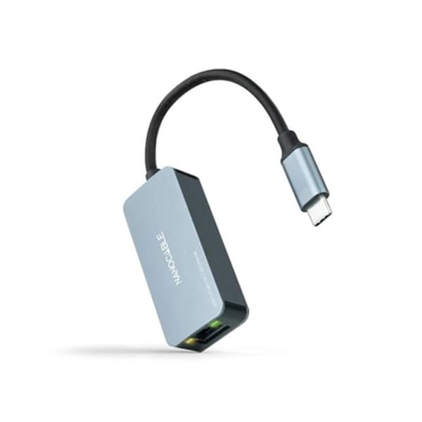 USB-C till Nät RJ45 Adapter NANOCABLE 10.03.0410 Grå Grå