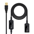 Miniatyrbild 9 av 11: Skarvsladd USB NANOCABLE 10.01.0213 Svart 15 m
