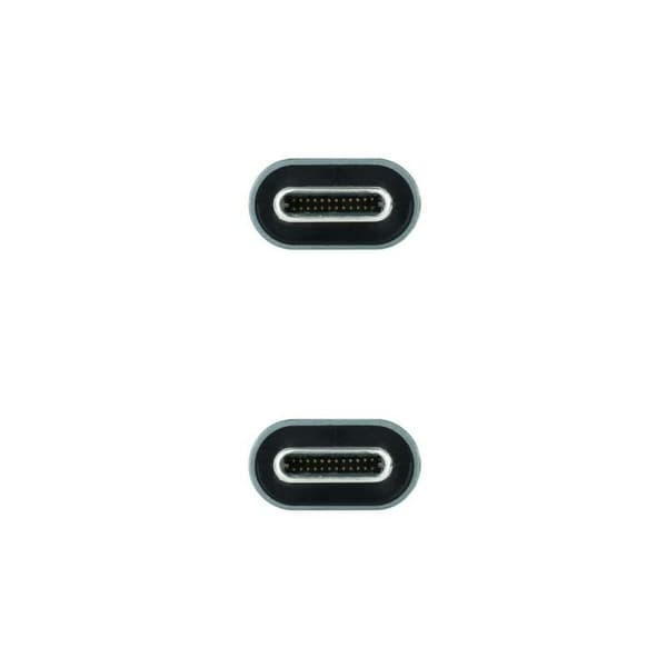 USB-C-kabel NANOCABLE 10.01.4301-L150 Svart 1,5 m 4K Ultra HD (1 antal)