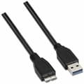 Miniatyrbild 1 av 7: USB 3.0 A till Micro USB B Kabel NANOCABLE 10.01.1102-BK Svart 2 m