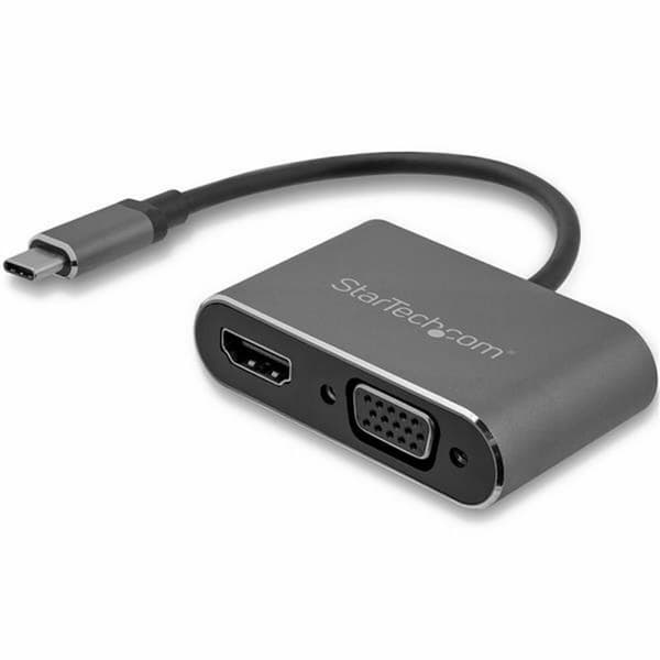 USB C till VGA/HDMI Adapter Startech CDP2HDVGA Svart 4K Ultra HD Svart