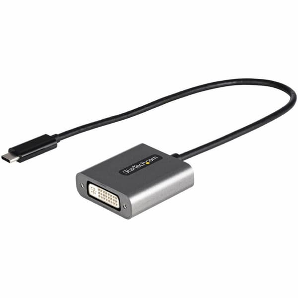 USB C til DVI-adapter Startech CDP2DVIEC Sort Sølvfarvet Sort/Sølvfarvet Sort, Sølv
