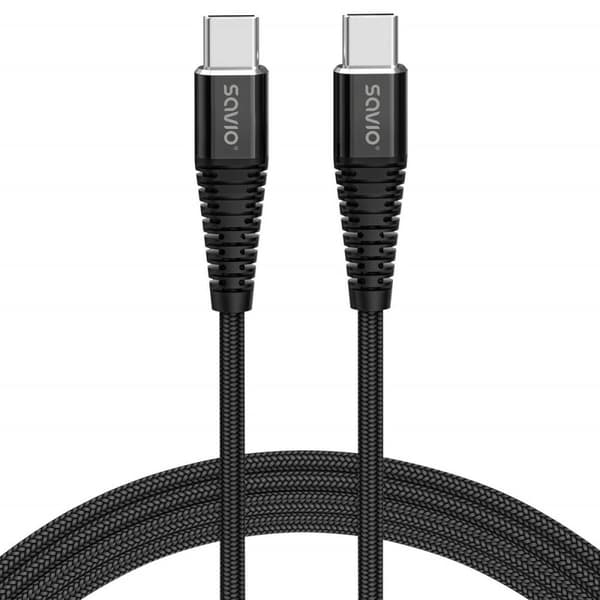 Kaapeli USB C Savio CL-159 Musta 1 m