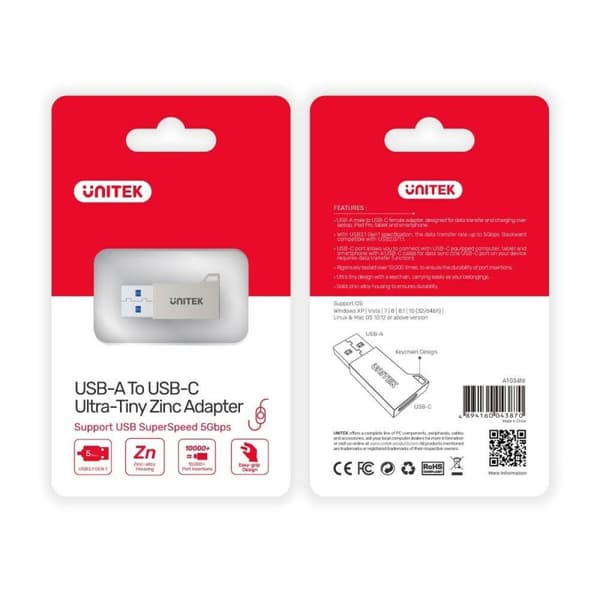 USB ja USB-C Adapteri Unitek A1034NI
