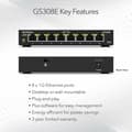 Miniatyrbild 2 av 6: USB-kabel Netgear GS308E-400EUS Svart