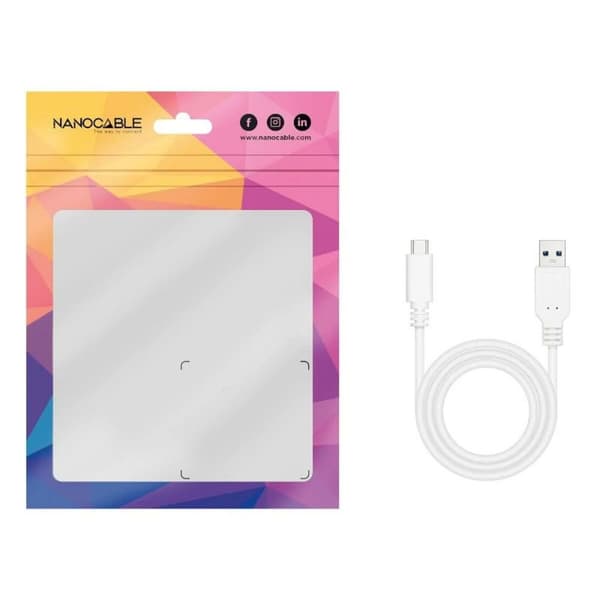 USB-C-kabel til USB NANOCABLE 10.01.4001-W Hvid 1 m (1 enheder)