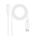 Miniatyrbillede 1 af 4: USB-C-kabel til USB NANOCABLE 10.01.4001-W Hvid 1 m (1 enheder)