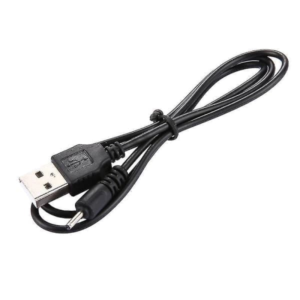USB-2,0 mm DC-latauskaapeli, pituus: 65 cm (musta)