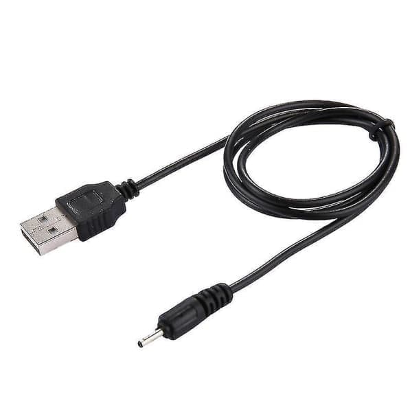 USB-2,0 mm DC-latauskaapeli, pituus: 65 cm (musta)