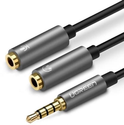 Accessories for connecting 3.5mm (male) to 2x 3.5mm (female) Headset Splitter Dark grey, Ugreen