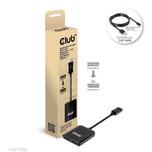 I/o-adapter dp til dp/dual csv-7200, Club3d
