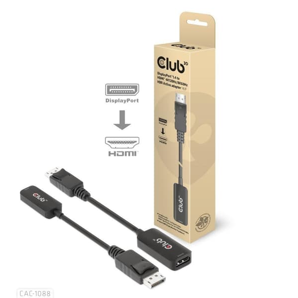 I/o-adapter dp til hdmi/active m/f cac-1088, Club3d
