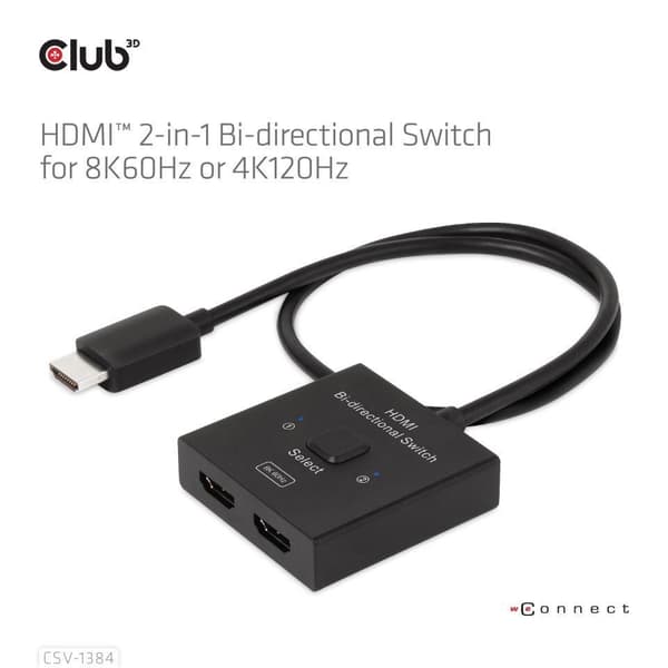 Videosvitsj hdmi 2port/csv-1384, Club3d