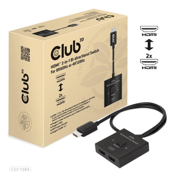 Videosvitsj hdmi 2port/csv-1384, Club3d