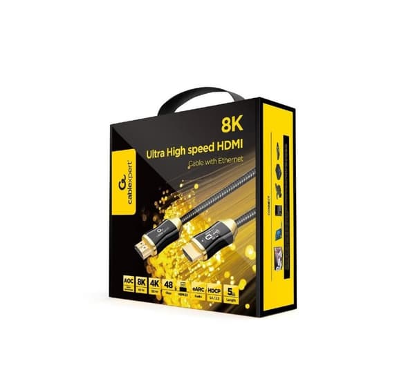 Cable hdmi-hdmi 5m aoc prem/ccbp-hdmi8k-aoc-5m, Gembird