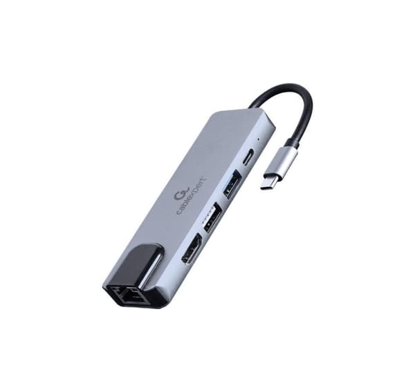 I/o-adapter usb-c till hdmi/usb3/5in1 a-cm-combo5-04, Gembird
