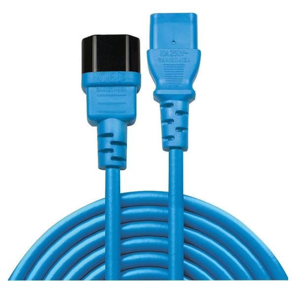 Cable power iec extension 0.5m/blue 30470, Lindy